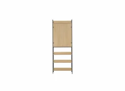 Opbergrek Aware 80x40x222cm - melamine & metaal - eik
