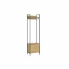 Opbergrek Aware 60x40x220cm - melamine & metaal - eik