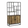 Opbergrek Lucho 100x40x180cm - mango massief - naturel & zwart