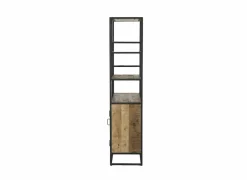 Opbergrek Lucho 100x40x180cm - mango massief - naturel & zwart