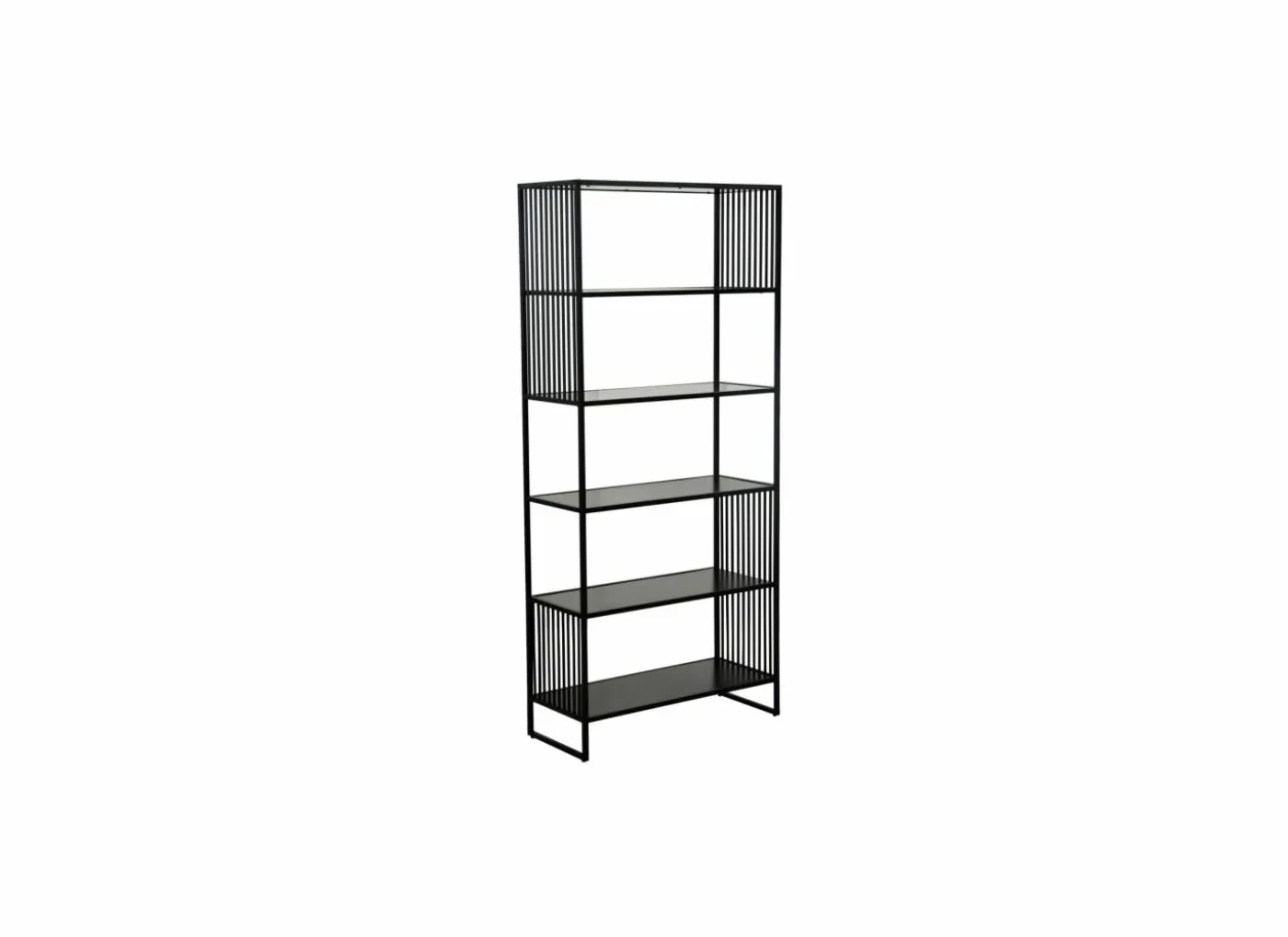 Opbergrek Mefisto 83x35x185cm - melamine - zwart
