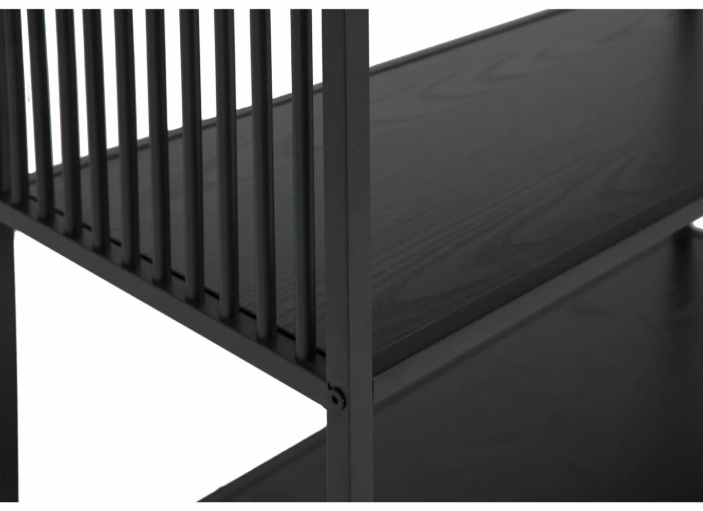 Opbergrek Mefisto 83x35x185cm - melamine - zwart