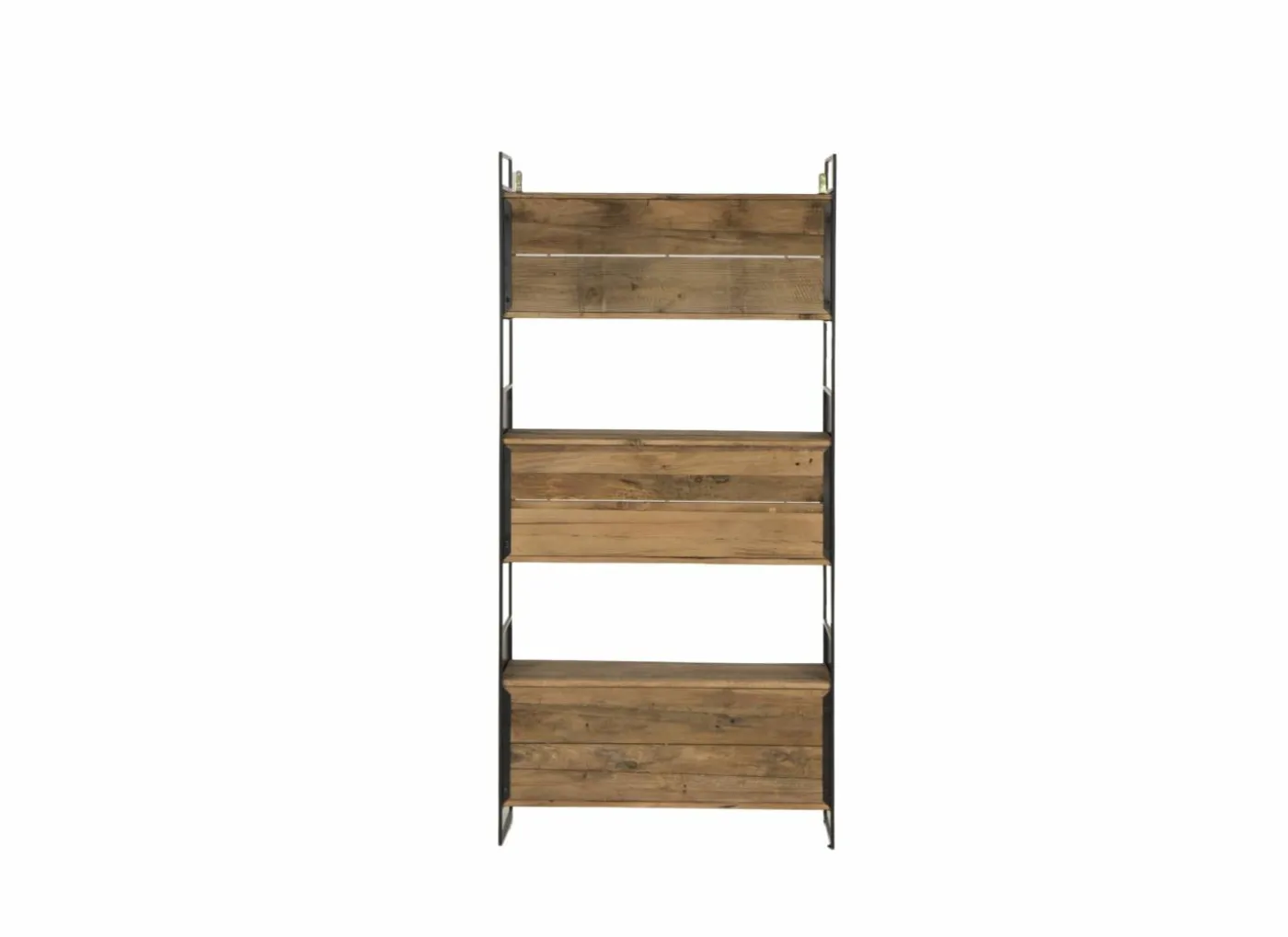 Opbergrek Opium 91x35x190cm - gerecycleerd den massief - naturel & zwart