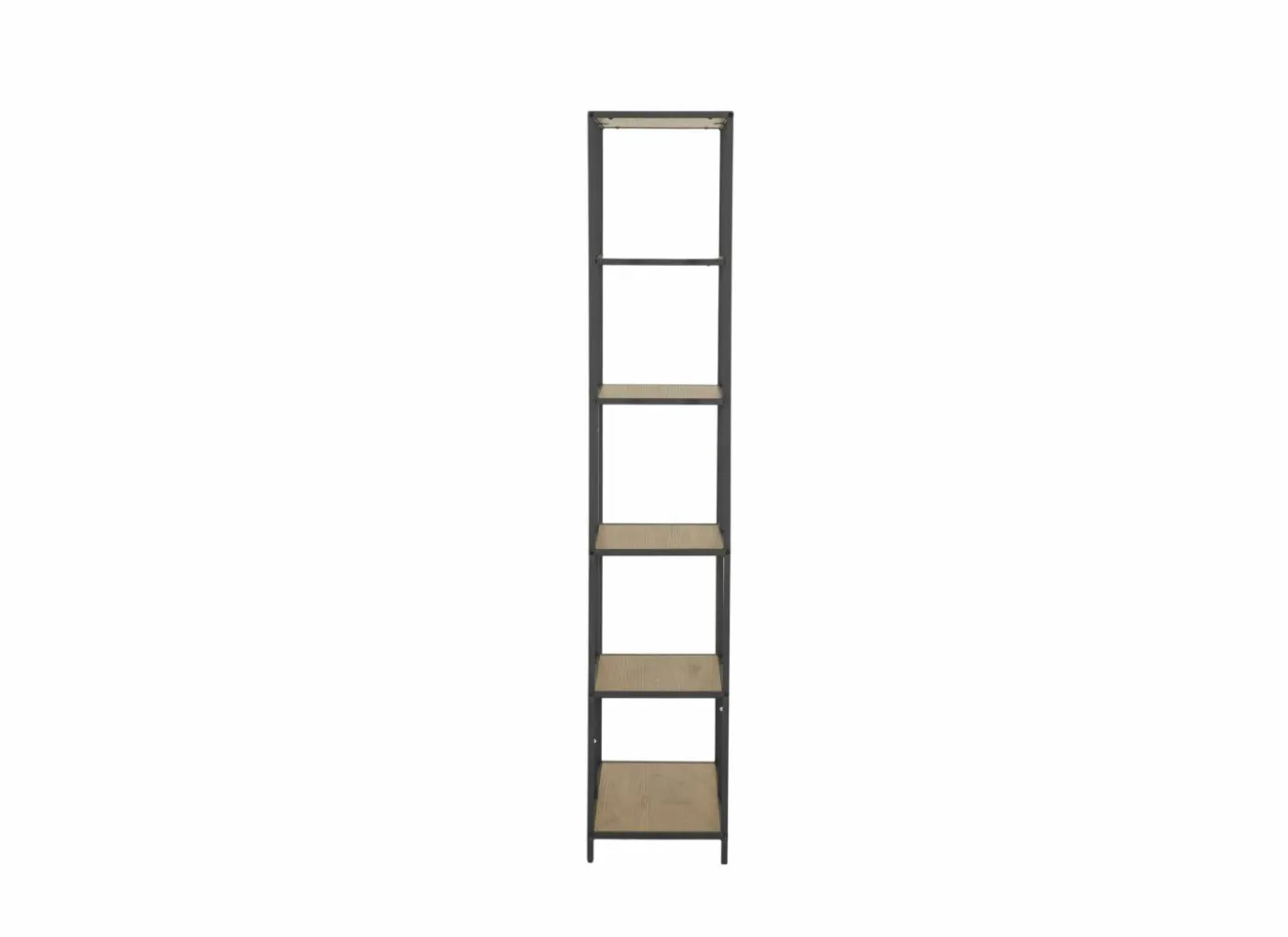 Opbergrek Tower 77x35x185cm - melamine & metaal - eik