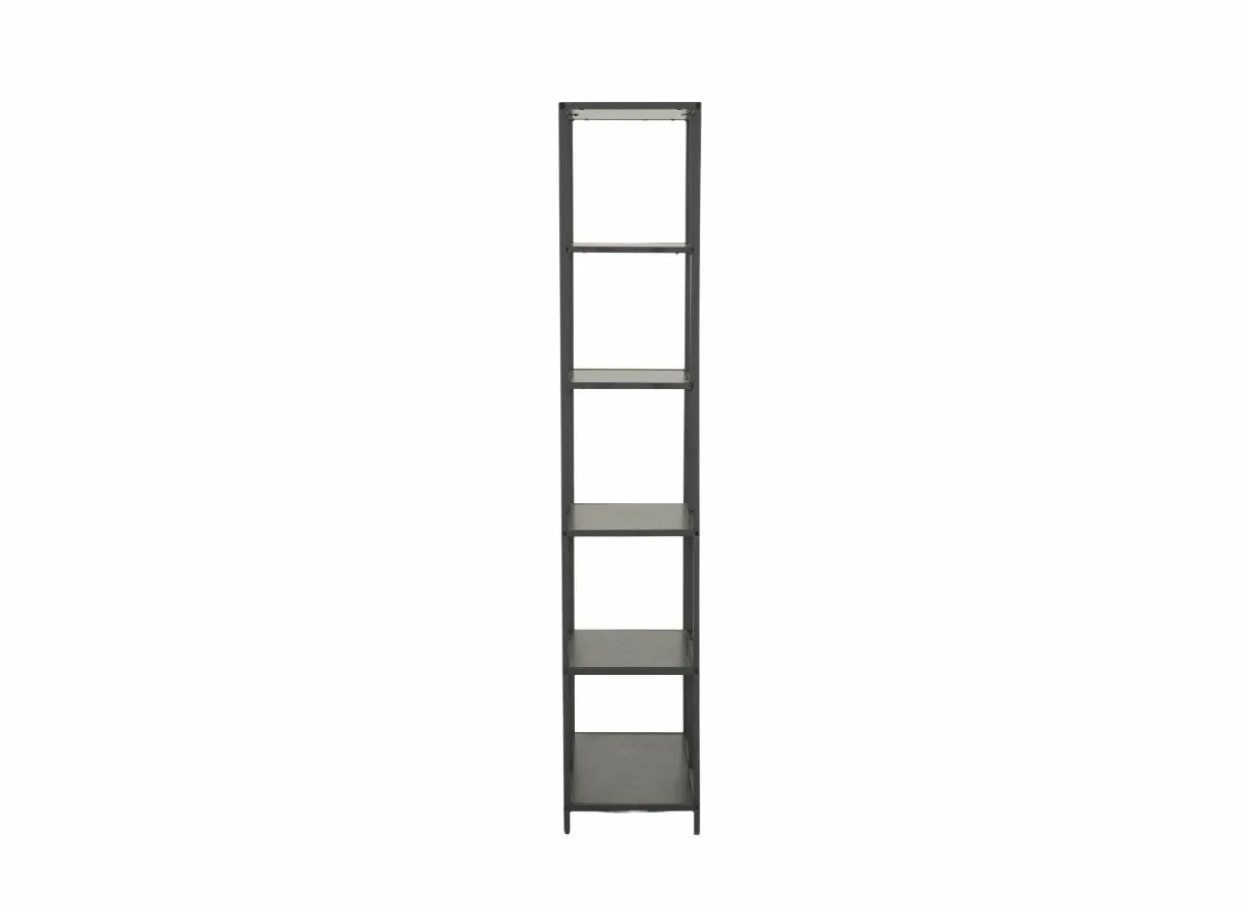 Opbergrek Tower 77x35x185cm - melamine & metaal - zwart