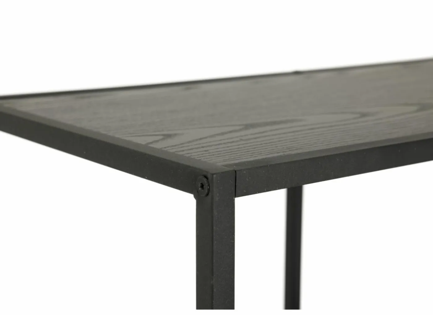 Opbergrek Tower 77x35x185cm - melamine & metaal - zwart