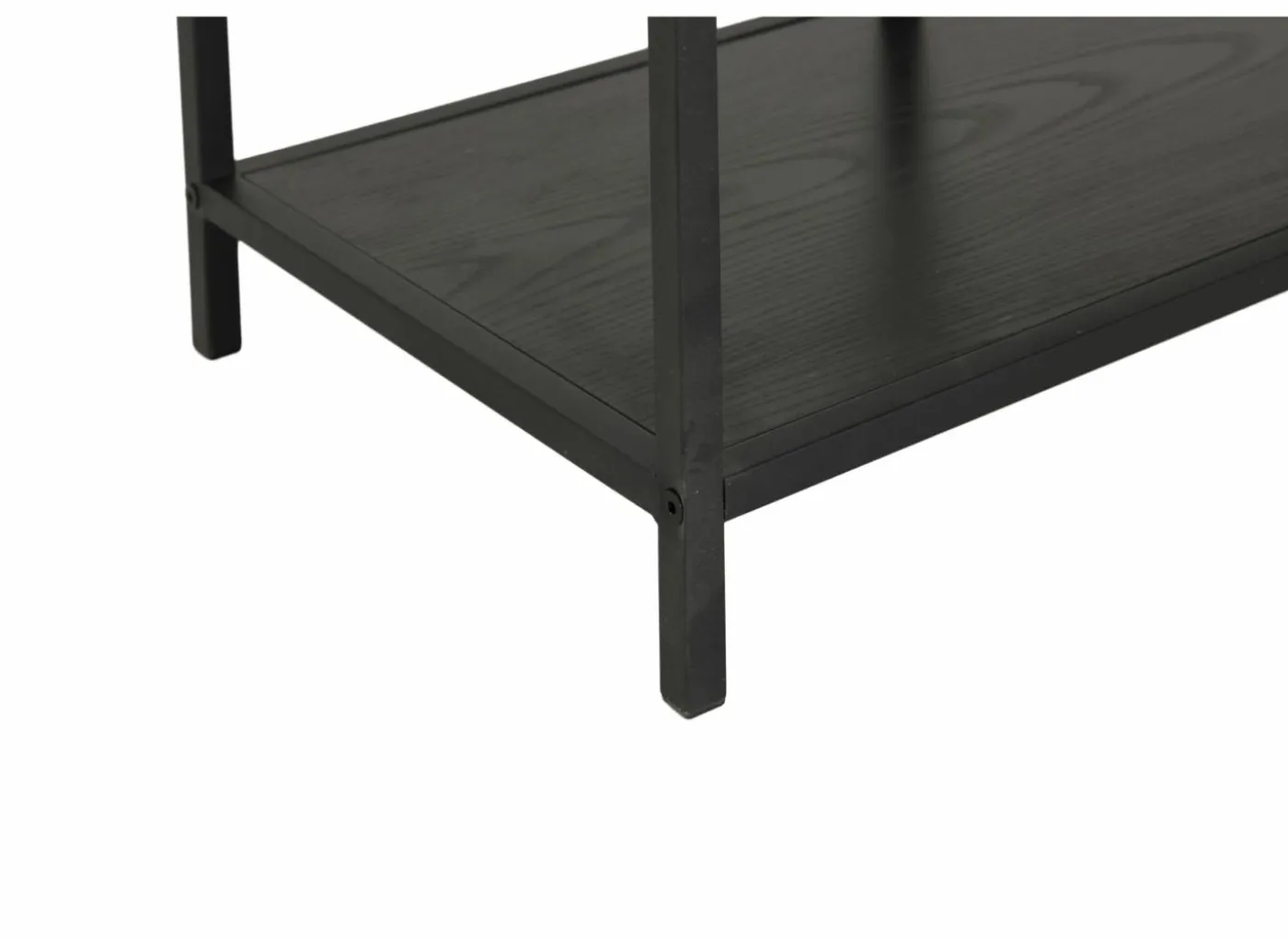 Opbergrek Tower 77x35x185cm - melamine & metaal - zwart
