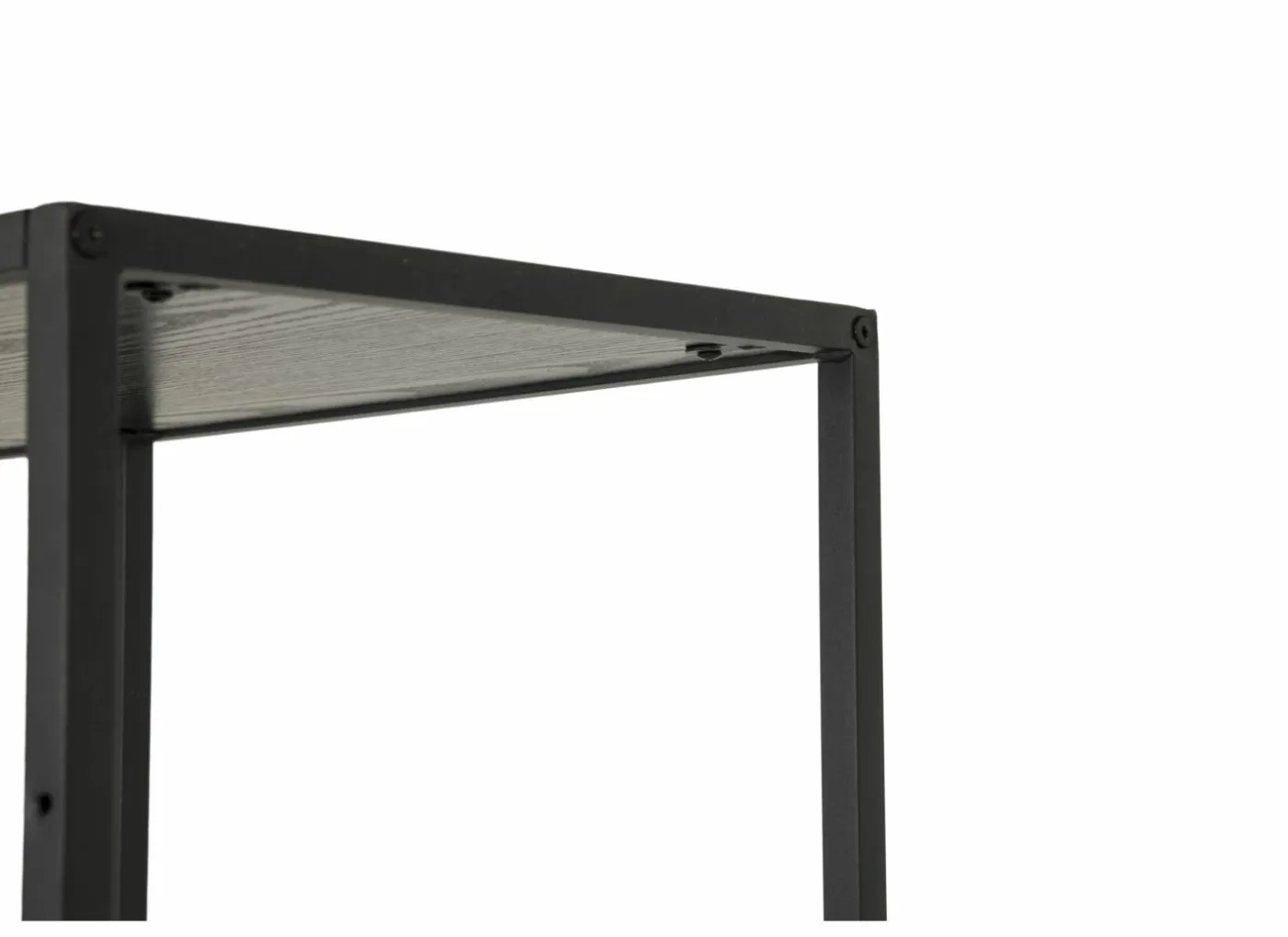 Opbergrek Tower 77x35x185cm - melamine & metaal - zwart