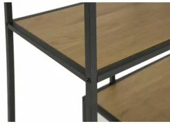 Opbergrek Tower 114x30x185cm - melamine & metaal - wild oak