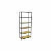 Opbergrek Tower 77x35x185cm - melamine & metaal - wild oak