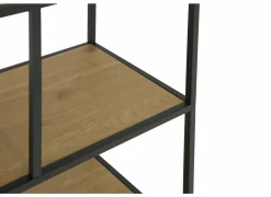 Opbergrek Tower 70x30x178cm - melamine & metaal - wild oak