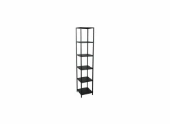 Opbergrek Tower 35x35x180,5cm - metaal - zwart