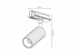 Opbouwspot GU10 - aluminium - zwart