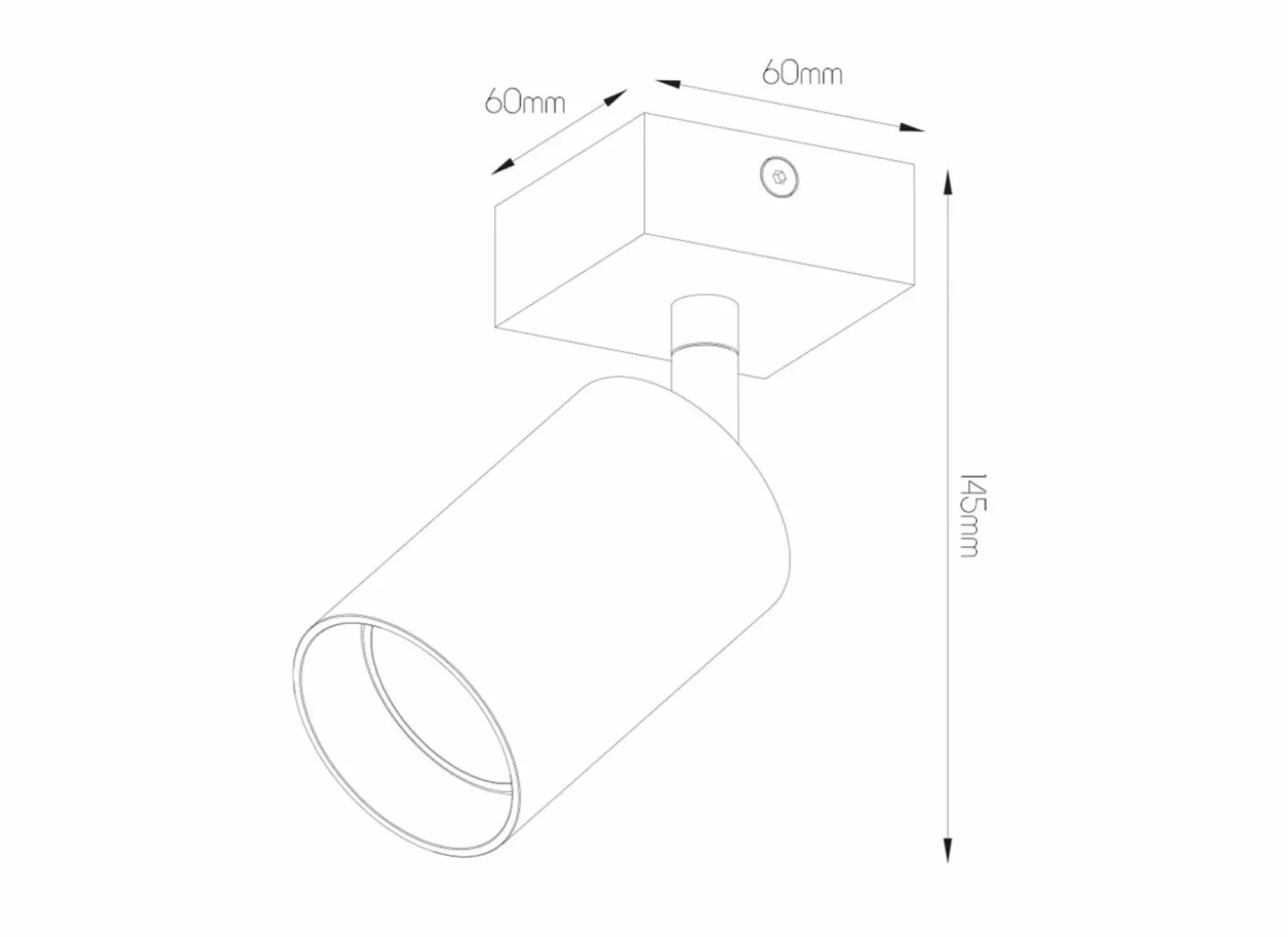 Opbouwspot GU10 - aluminium - wit