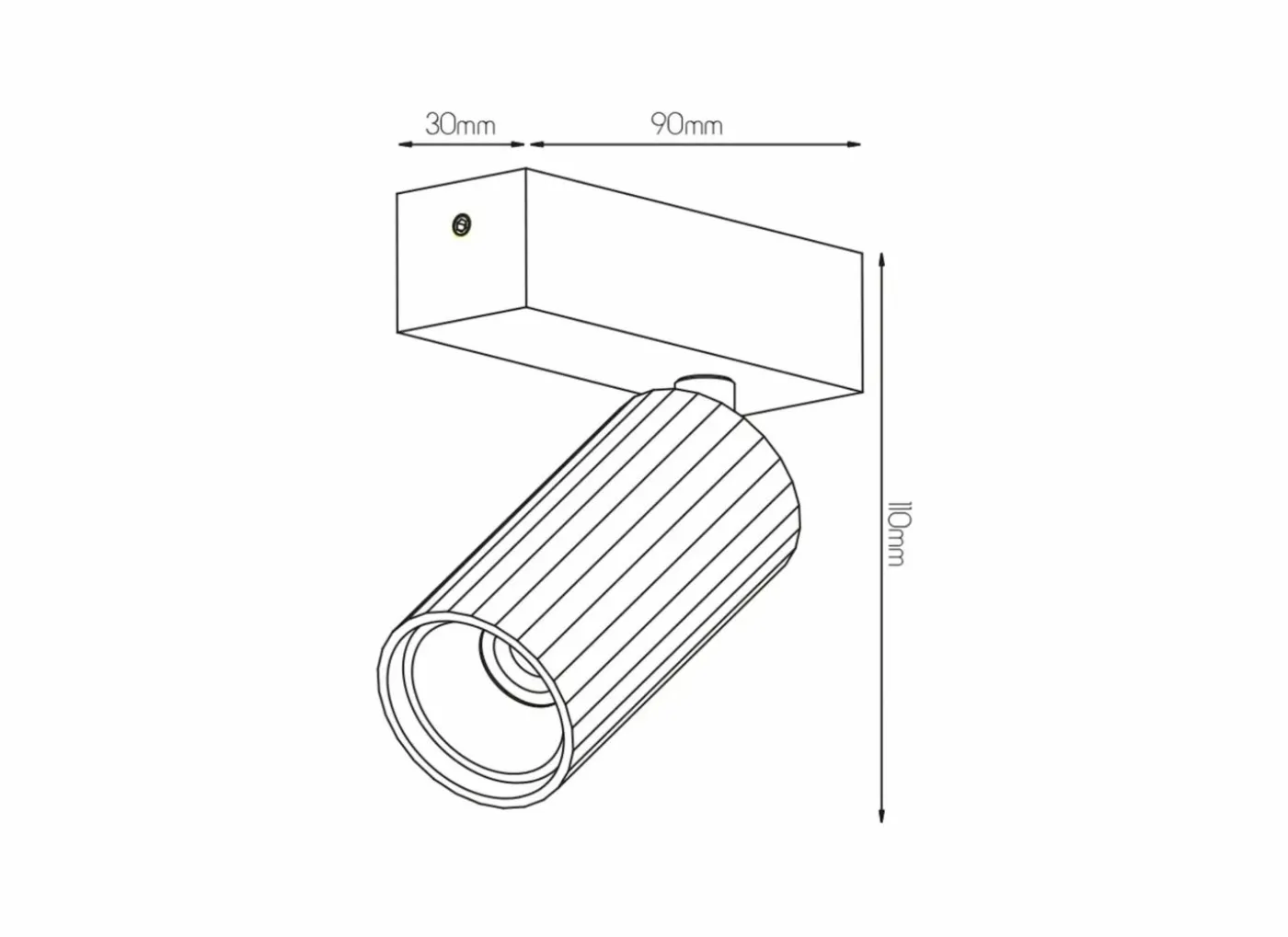 Opbouwspot GU10 - aluminium - zwart