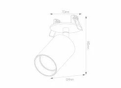Opbouwspot GU10 - aluminium - wit