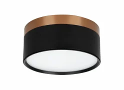 Opbouwspot 24W Ø15,8cm - aluminium - zwart & brons