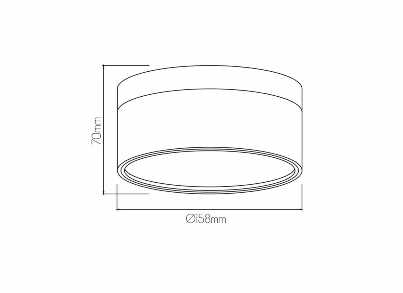 Opbouwspot 24W Ø15,8cm - aluminium - zwart & brons