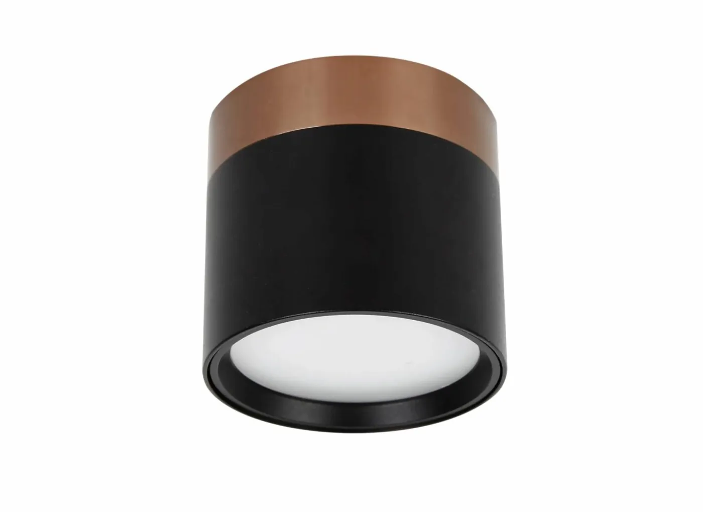 Opbouwspot 7W Ø7,5cm - aluminium - zwart & brons