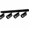 Opbouwspot 4xGU10 - aluminium - zwart