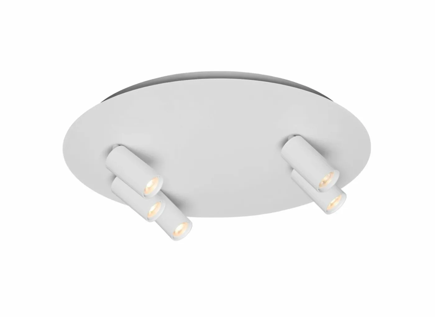 Opbouwspot 5xGU10 - aluminium - wit