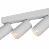 Opbouwspot 3xGU10 - aluminium - wit