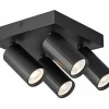 Opbouwspot 4xGU10 - aluminium - zwart