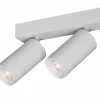 Opbouwspot 2xGU10 - aluminium - wit