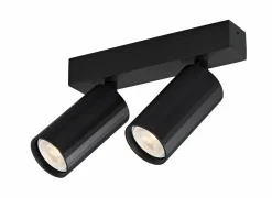 Opbouwspot 2xGU10 - aluminium - zwart
