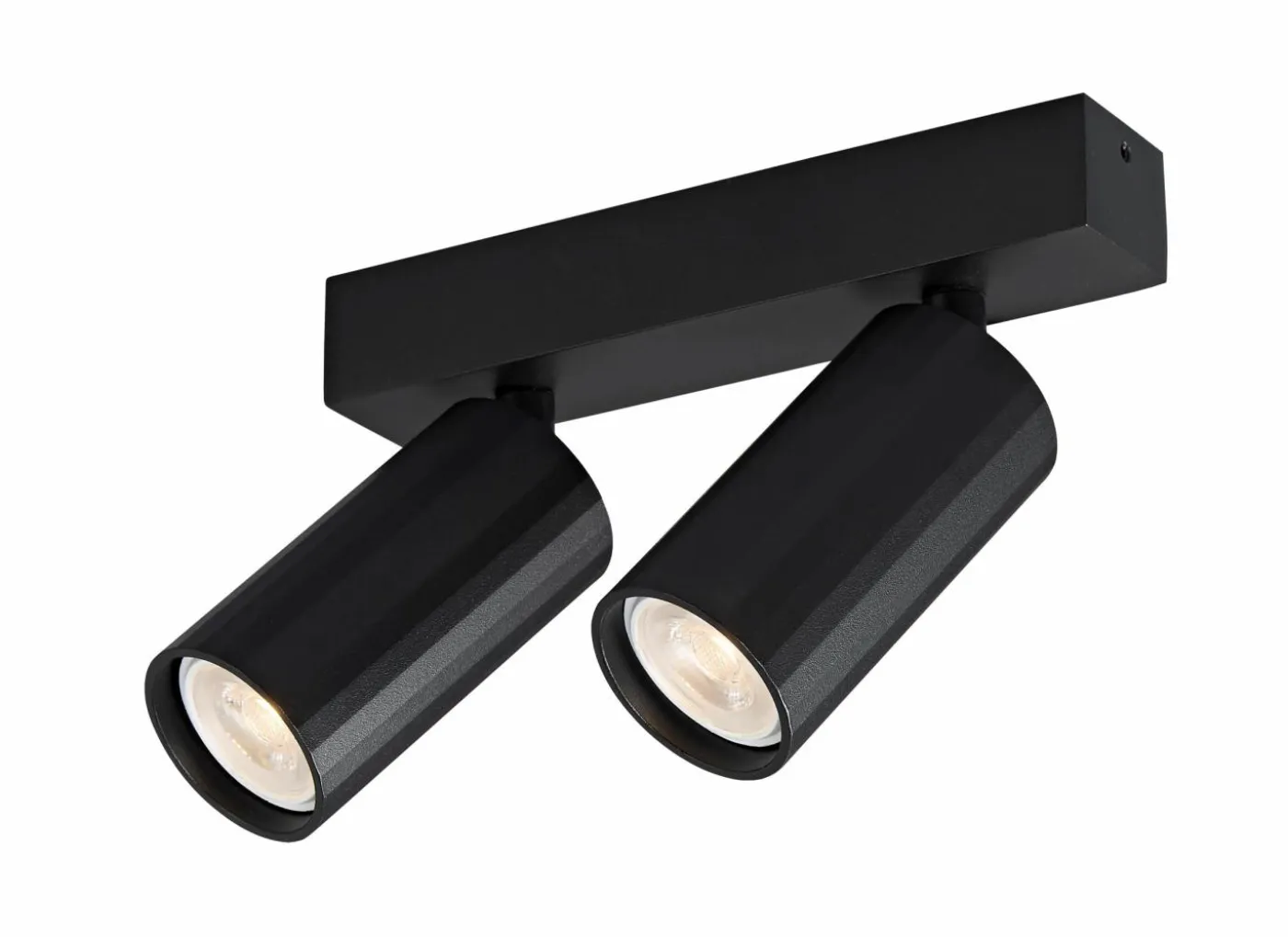 Opbouwspot 2xGU10 - aluminium - zwart