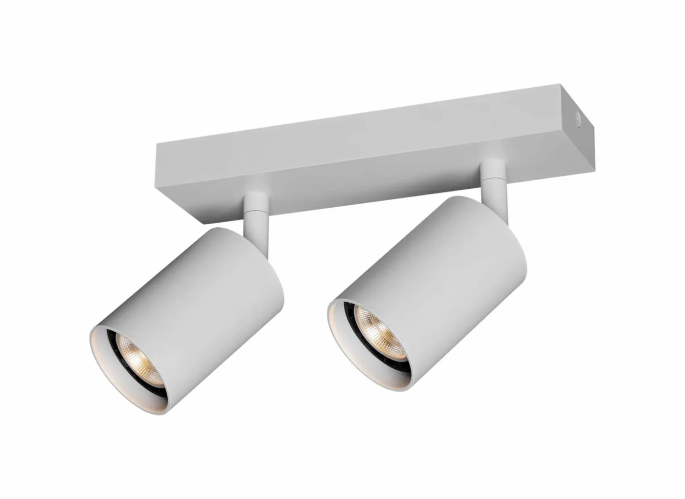 Opbouwspot 2xGU10 - aluminium - wit