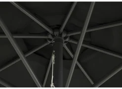 Parasol Nerissa Ø300cm zwart met beschermhoes