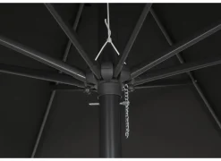 Parasol Nerissa Ø350cm zwart met beschermhoes