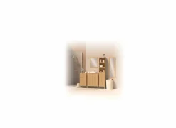 Pedaalemmer Duo 26,5x20,5x27cm - kunststof & metaal - ivoor