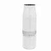 Peper en zoutmolen Elektrisch H18,3cm - glas/kunststof - wit