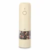 Peper en zoutmolen H14cm - RVS - cream elektrisch & oplaadbaar