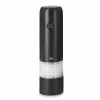 Peper en zoutmolen H14cm - RVS - antraciet elektrisch & oplaadbaar