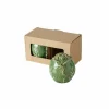 Peper en zoutmolen Kool H7,5cm - keramiek - groen