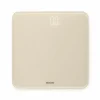 Personenweegschaal 28x28x3cm - glas - soft beige