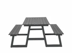 Picknicktafel Santorini173x200cm - aluminium - antraciet