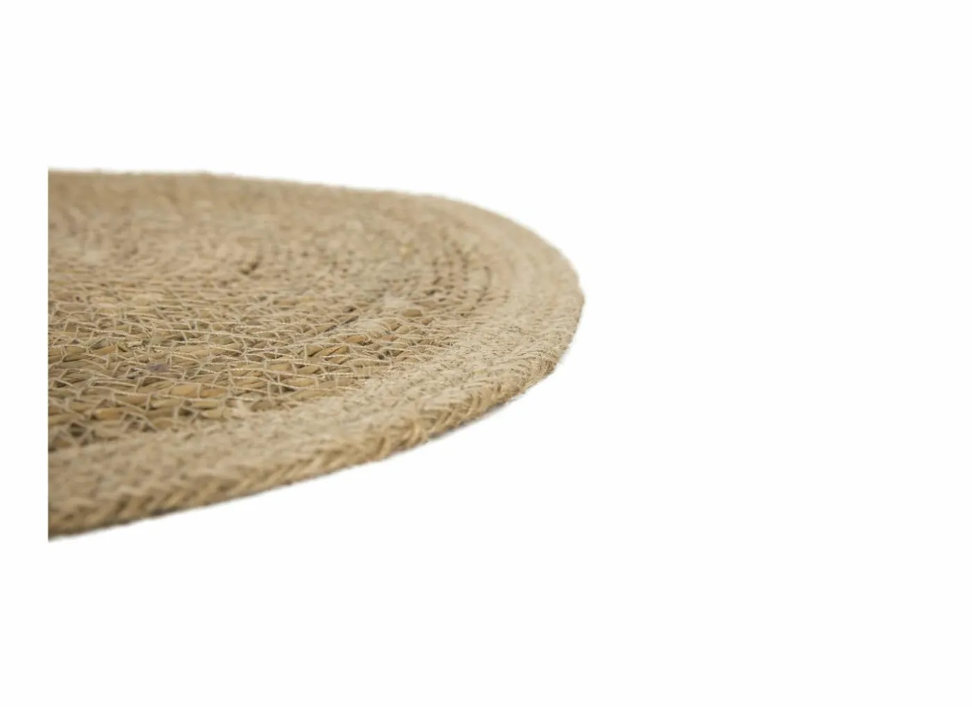 Placemat Khan Ø37cm - jute & zeegras - naturel
