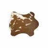Placemat Koe 30x48cm  - leder - bruin & wit