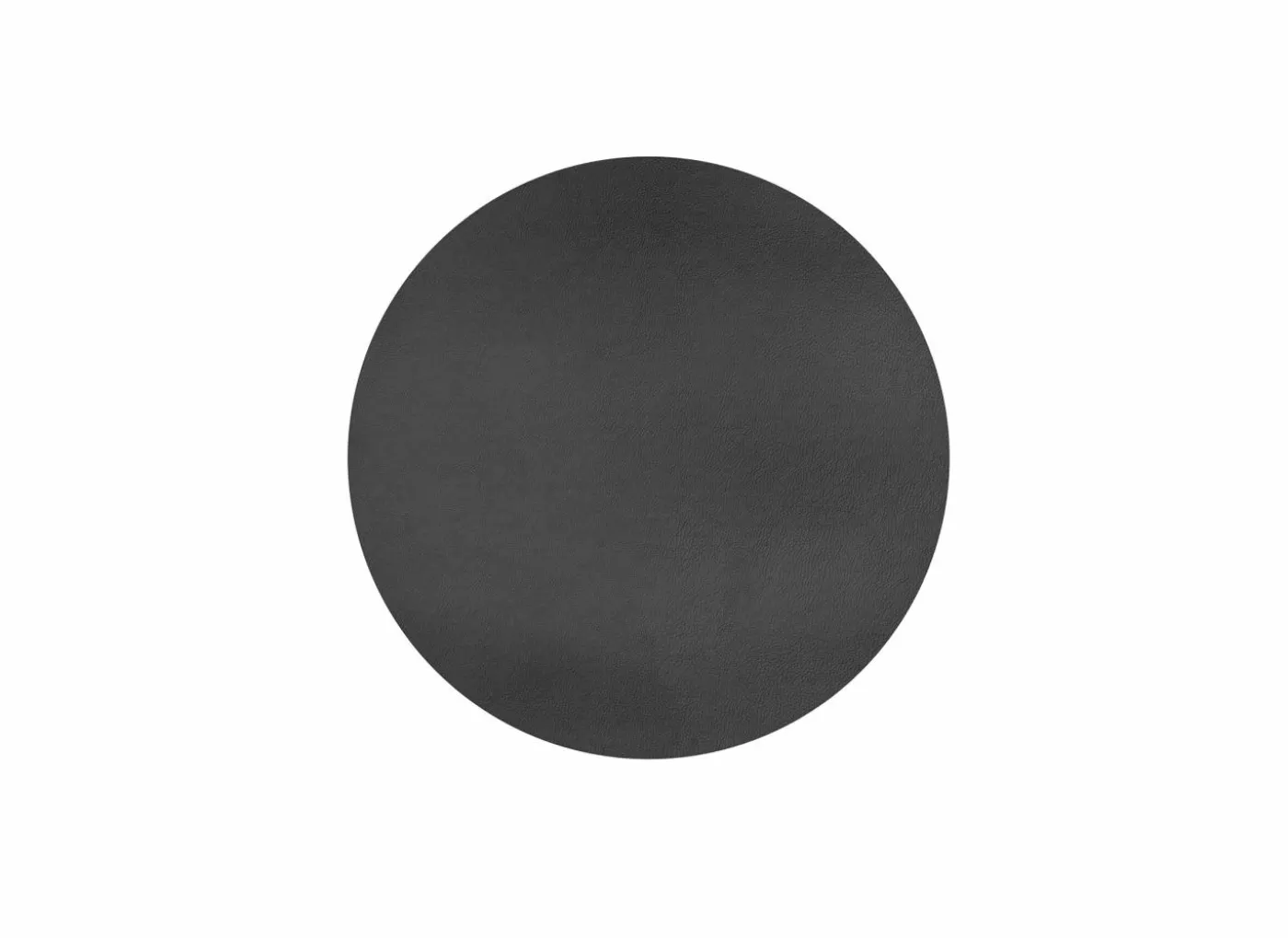 Placemat Round Ø38cm - lederlook - zwart