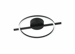 Plafondlamp Amandolo 40x30cm 17W LED aluminium zwart