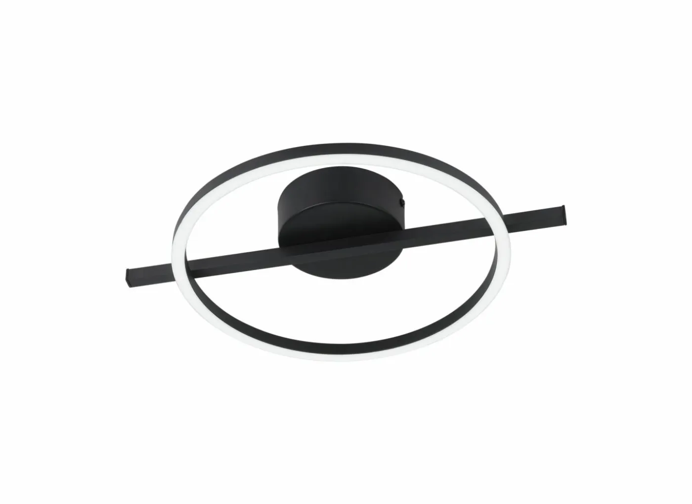 Plafondlamp Amandolo 40x30cm 17W LED aluminium zwart