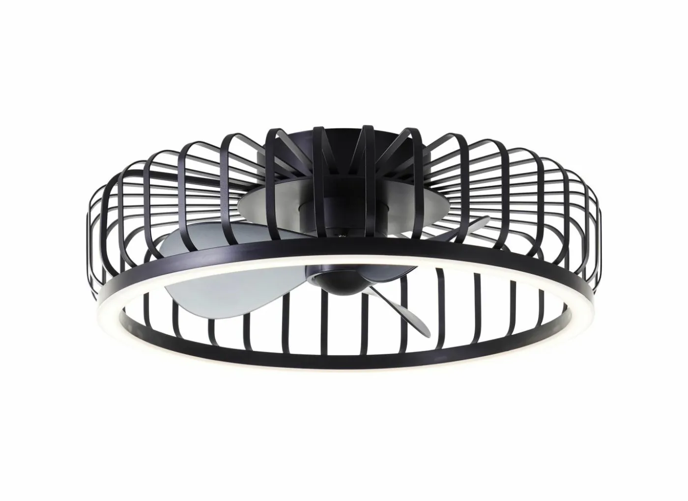 Plafondlamp Capo met ventilator Ø48cm - kunststof & metaal - wit