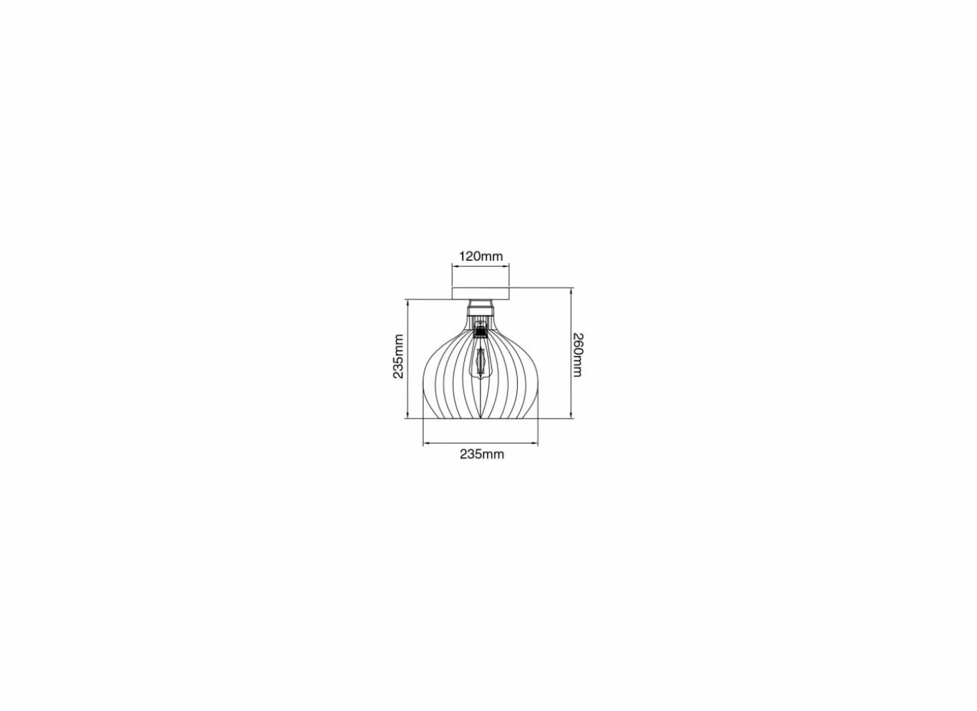 Plafondlamp Ø26cm