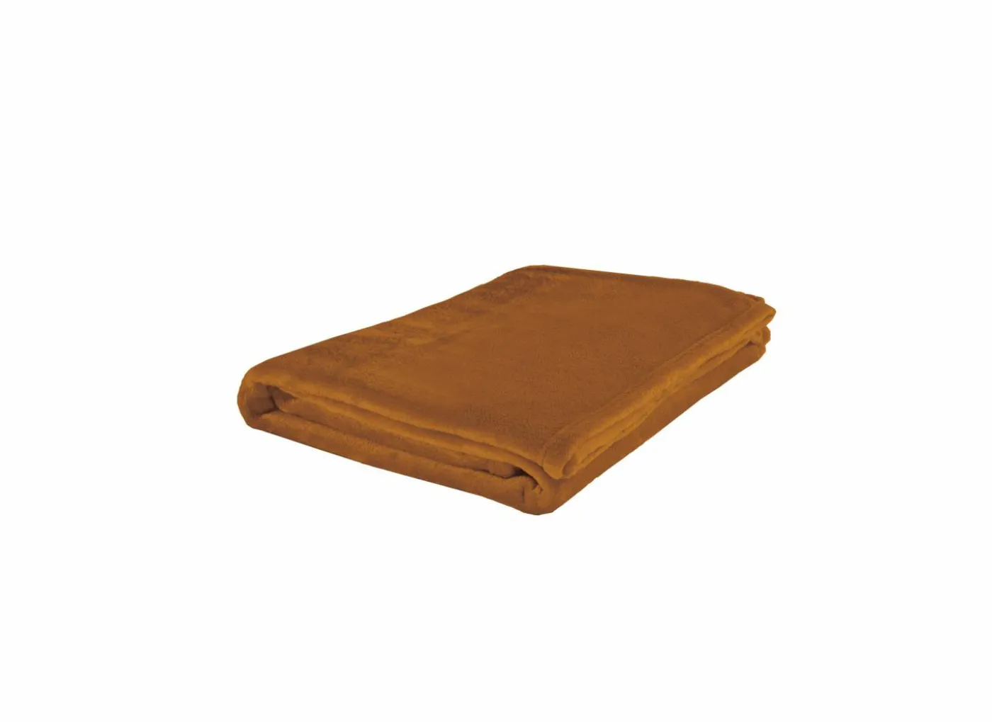 Plaid Abby 150x200cm - fleece - cognac
