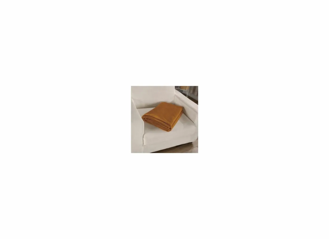 Plaid Abby 150x200cm - fleece - cognac