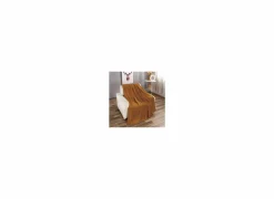 Plaid Abby 150x200cm - fleece - cognac